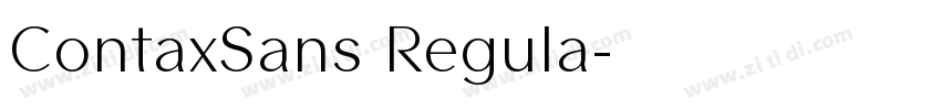 ContaxSans Regula字体转换